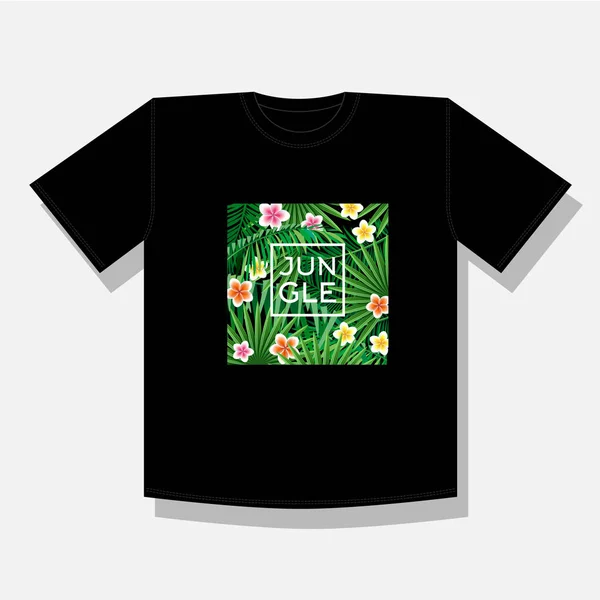 Jungle logotyp för utskrift T-shirts. — Stock vektor