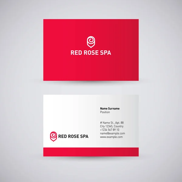 Logo spa rose rouge . — Image vectorielle