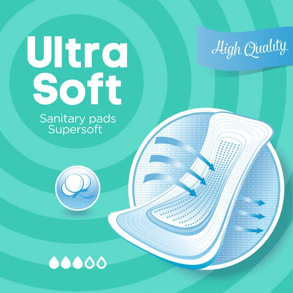 Hijyen pads için ambalaj kavramı.