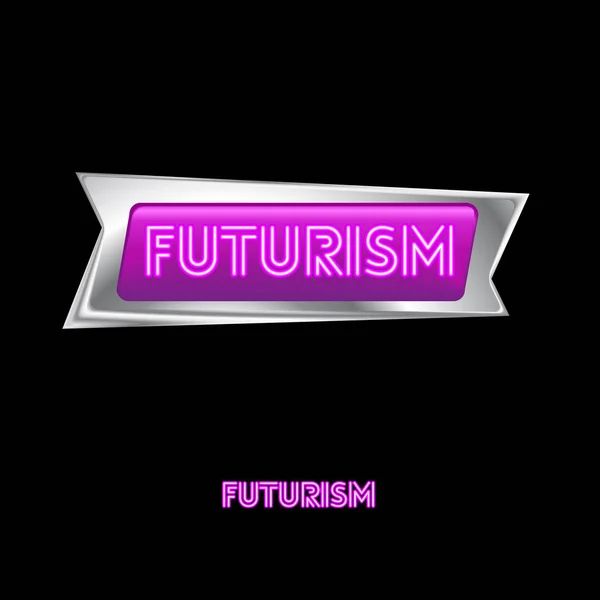 Růžové neonové futurismus logo. — Stockový vektor