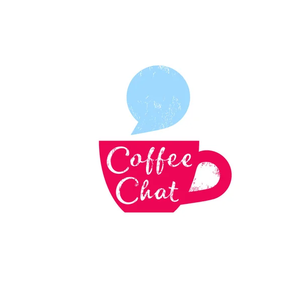 Kaffeeklatsch. Kaffee am Morgen Logo. Chat-Logo. — Stockvektor