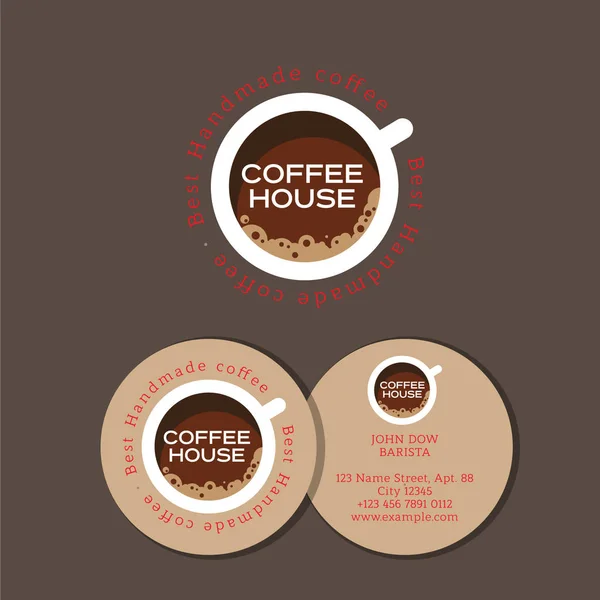 Kaffeehaus-Logo. Kaffeehaus-Emblem. — Stockvektor