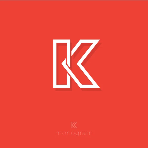 K de brief. K monogram. — Stockvector