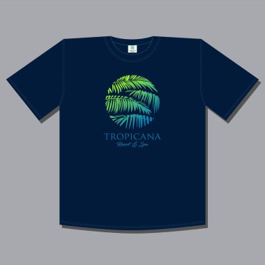 Tropical print for T-shirt.  clipart