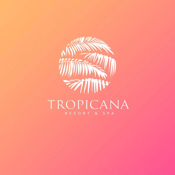 Tropicana-logotypen. Resort och Spa emblem. — Stock vektor