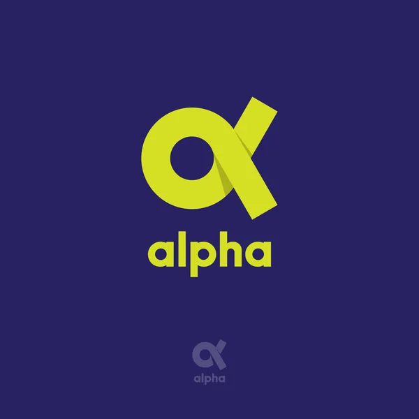 Logotipo Alpha. Símbolo alfa . — Vetor de Stock