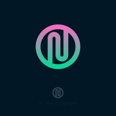N düz logosunun. N monogram. 
