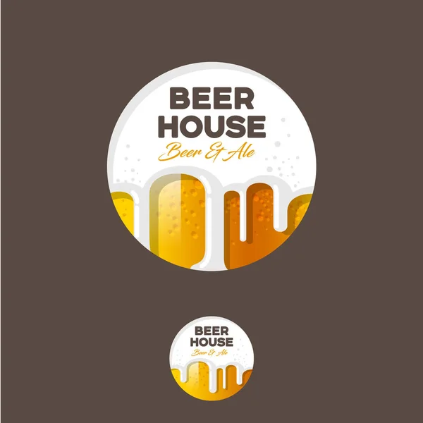 Logo de Beer House. Emblème de bière . — Image vectorielle