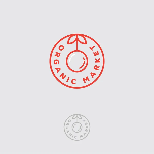 Organic market emblem. Organic food logo. — Stock Vector