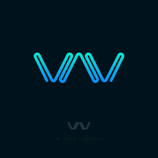 Logo W. Monogramma W . — Vettoriale Stock