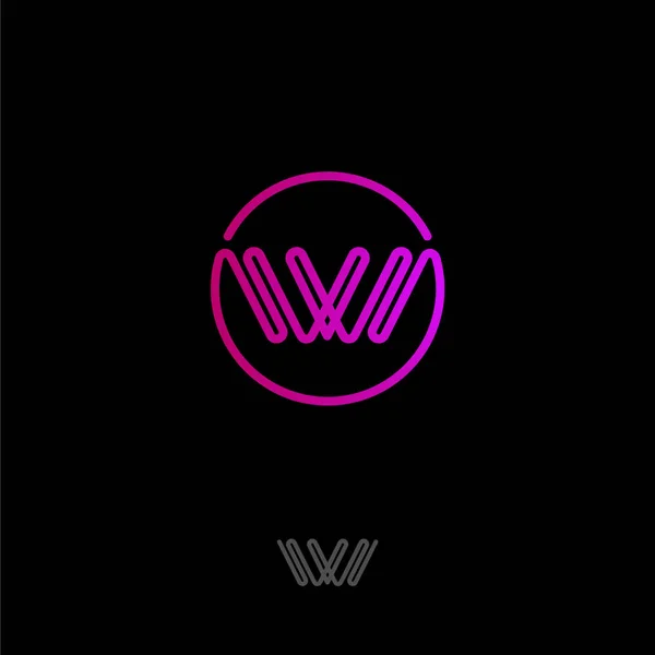 Logo W. Monogramma W . — Vettoriale Stock