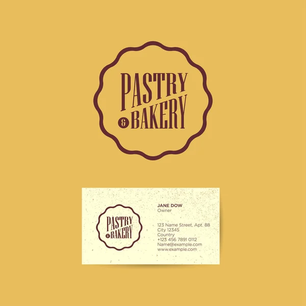Logotipo de pastelaria e padaria . — Vetor de Stock