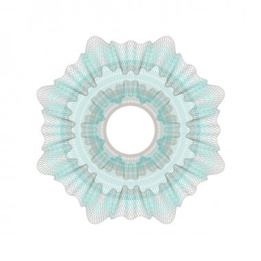 Guillochlu. Su izi. Bir sertifika veya diploma için desenler. 