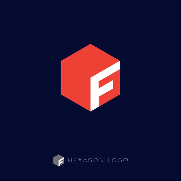 F шістнадцятковий логотип. F монограма . — стоковий вектор