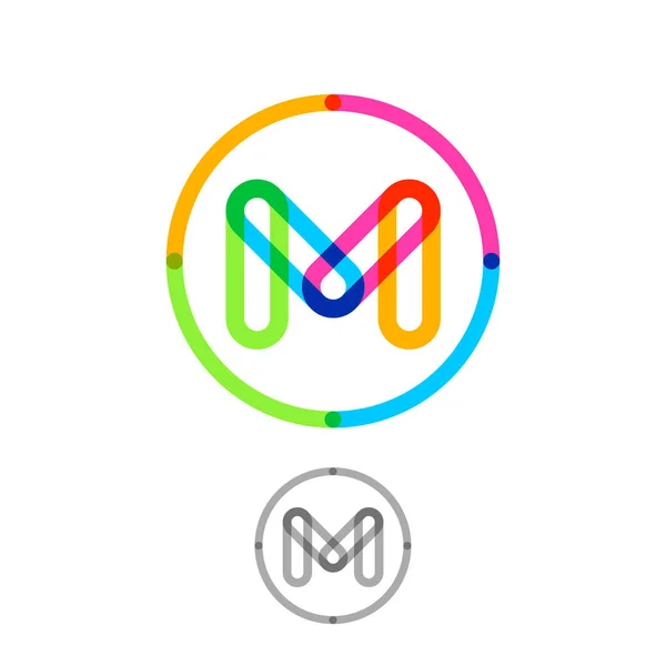 M logo, monograma, icono de la letra. Elementos transparentes como M . — Archivo Imágenes Vectoriales