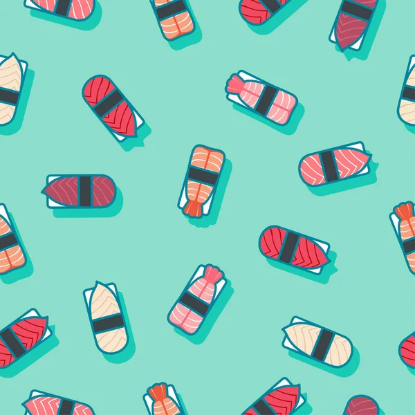 Seamless modeli. Suşi simgeler.