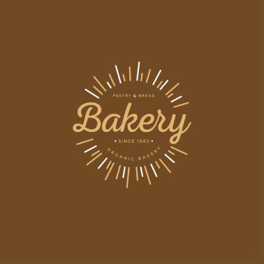  Fırın logosu. Sabah hamur işleri ve ekmek Amblemler. 