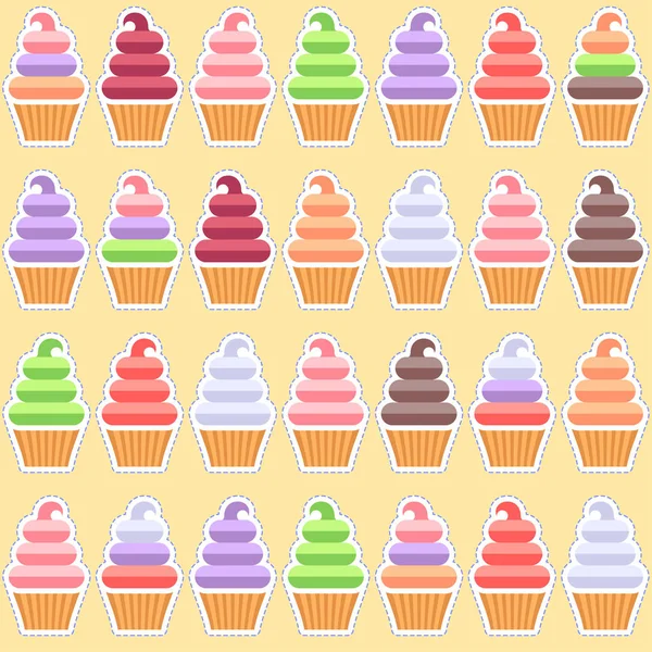 Varrat nélküli mintát. Ice cream háttér. — Stock Vector