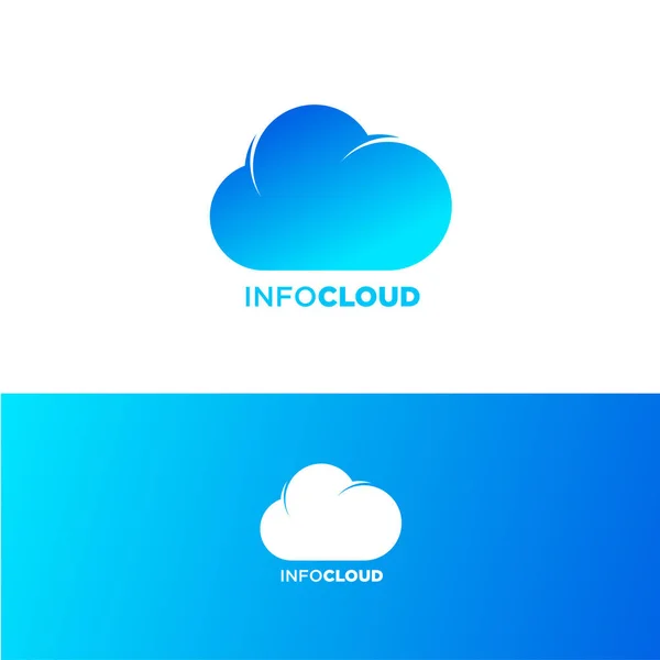 Logo de Cloud s. emblemas de nubes azules . — Vector de stock