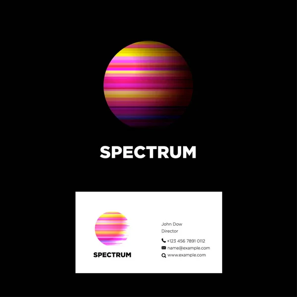 Spektrum logo. Barevné logo planety. Planetě emblémy. — Stockový vektor