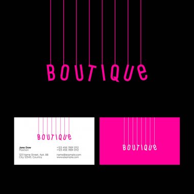 Butik logosunu görmeniz gerekir. Eğlenceli pembe logosu.