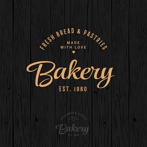 Fırın logosu. Ekmek ve pişirme amblemi. Vintage ekmek logosu. — Stok Vektör
