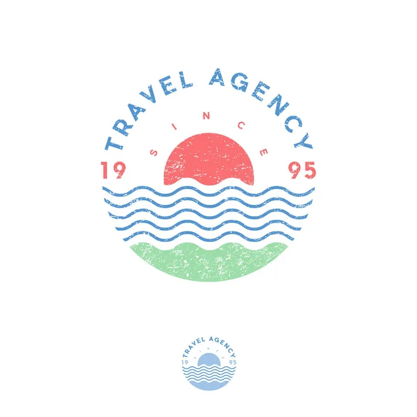 Travel agency logo. Travel agency emblems. — Stock Vector