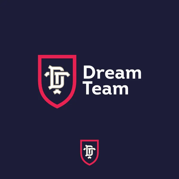 Download Dream team. Vector triangular letters — Stock Vector ...