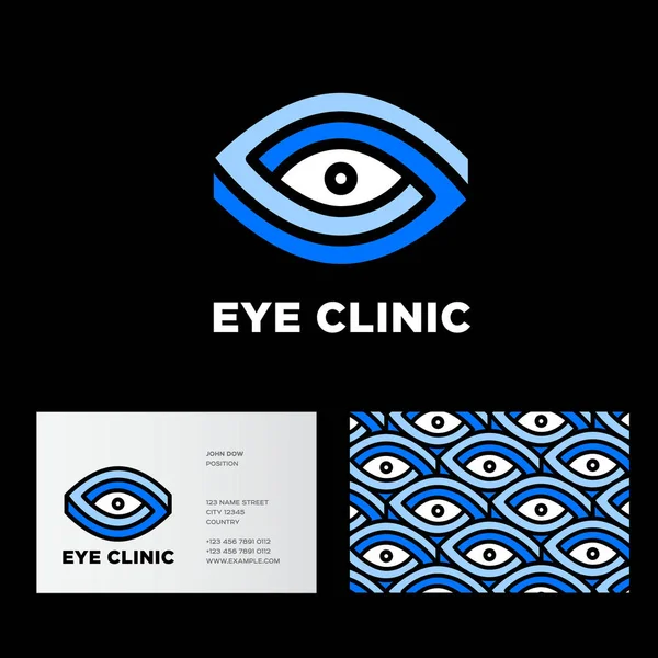 Klinika Logo Oči Oftalmologie Emblémy Stylizované Oči Dopisy Nemožný Obrázek — Stockový vektor