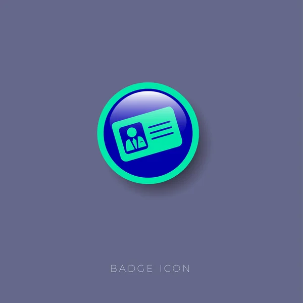 Icône Passe Affaires Bouton Brillant Badge — Image vectorielle