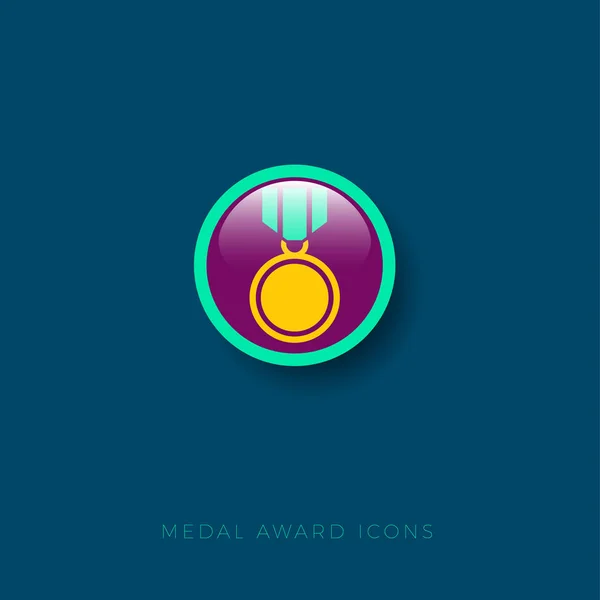 Médaille Honneur Dans Badge Rond Brillant — Image vectorielle