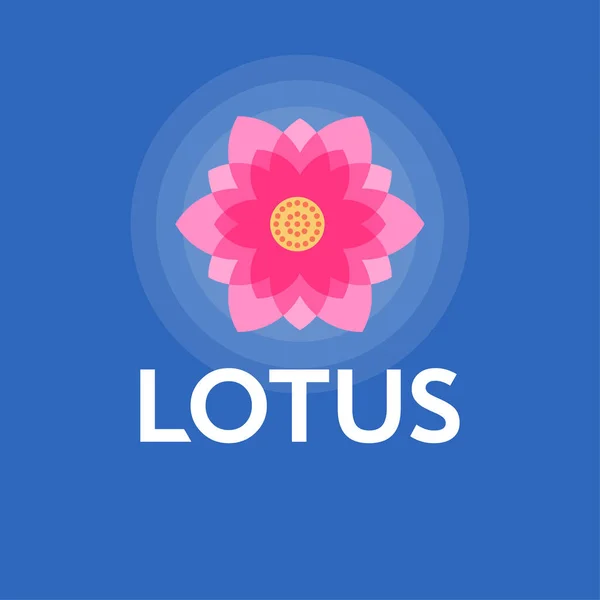 Lotus Çiçeği Logosu Spa Güzellik Salonu Otel Tatil Köyü Için — Stok Vektör