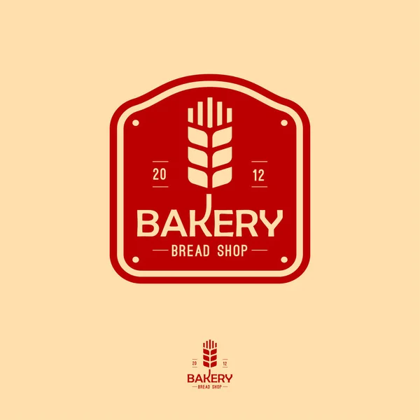 Bakery Logo Bread Baking Emblem Vintage Bakery Logo Gold Pie Stock