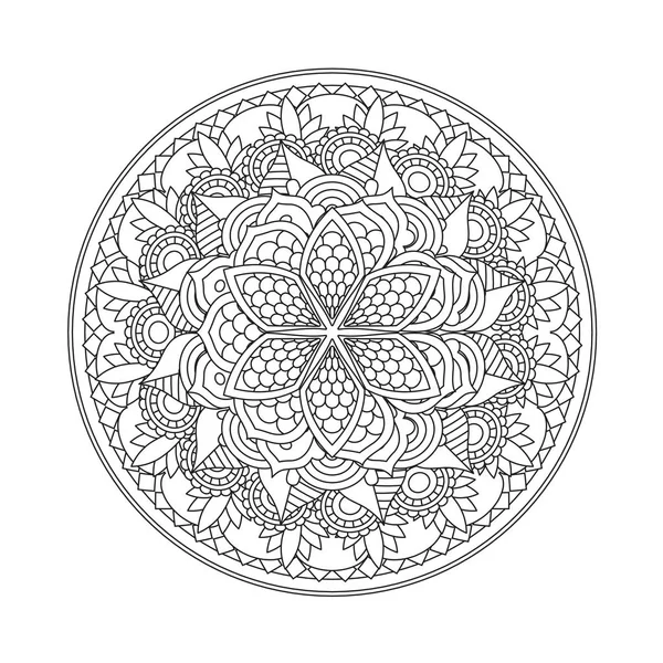 Mandala διάρθρωσης για βιβλίο ζωγραφικής. Διακοσμητικά Στρογγυλό διακόσμητικό. — Διανυσματικό Αρχείο