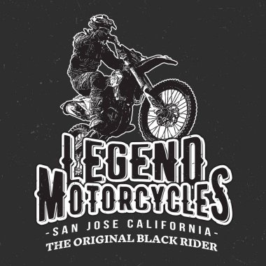 Efsane motosiklet Vintage yarışçılar T-Shirt tasarım