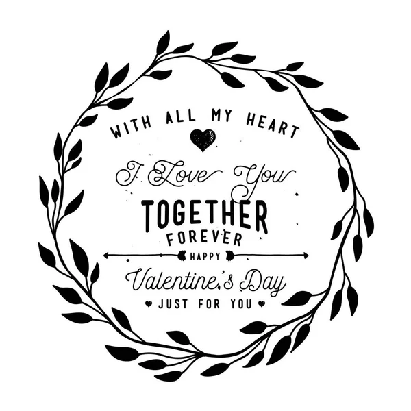 Joyeux design de carte de Saint-Valentin — Image vectorielle