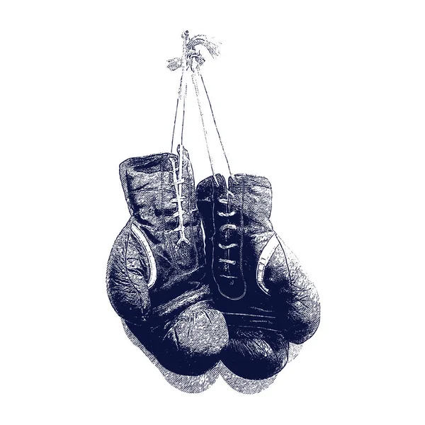 Vintage Boxing Gloves Vector Illustration — Stock Vector