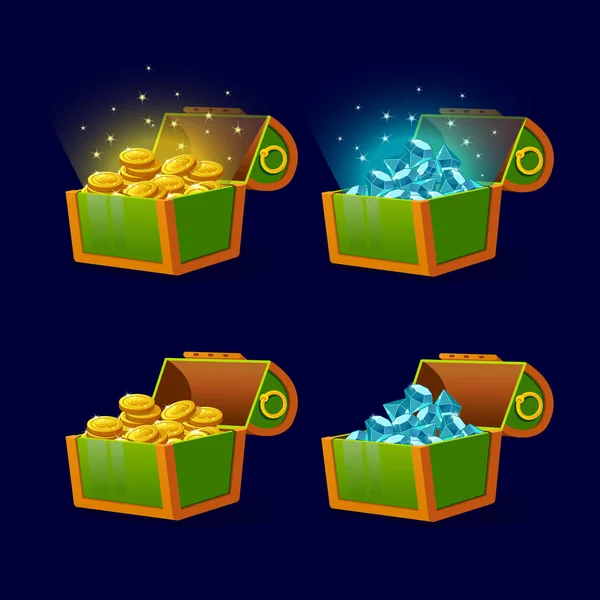 Yeşil göğüs oyun arayüzü için ayarla