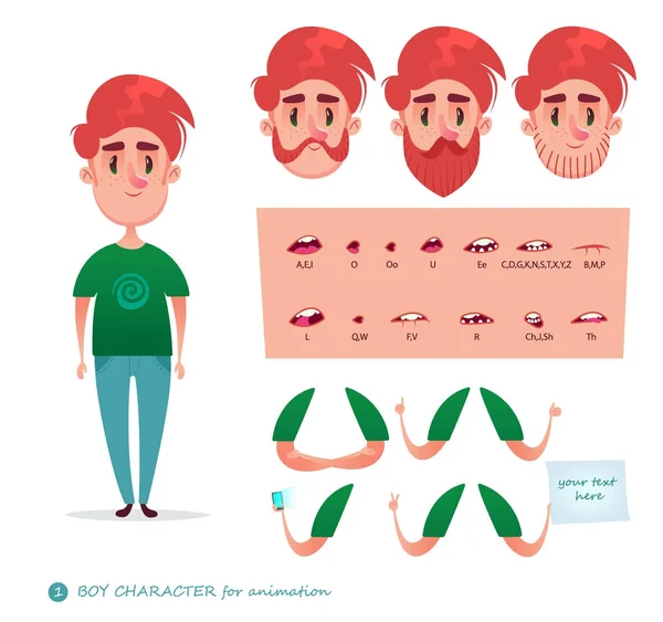 Chico personaje para tus escenas . — Vector de stock