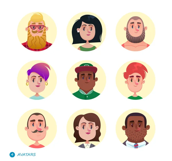 İnsanların avatarları koleksiyonu.