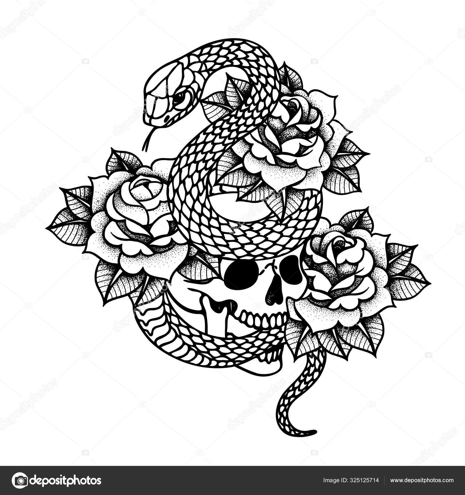 Top 136+ traditional snake and skull tattoo super hot - vova.edu.vn