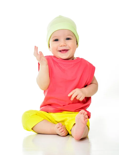 Criança em roupas brilhantes de verão — Fotografia de Stock