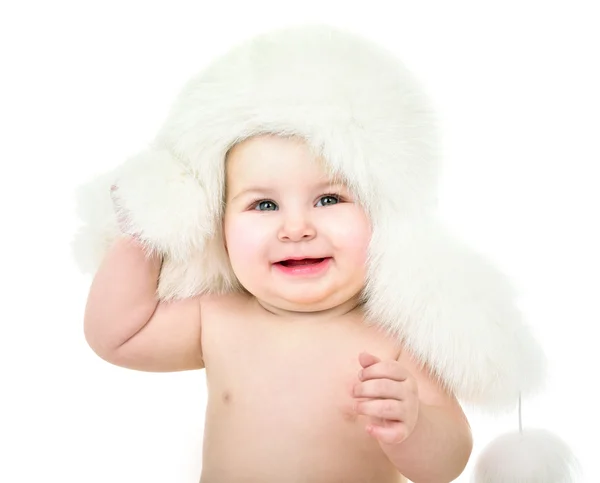Édes nevető kis baba — Stock Fotó