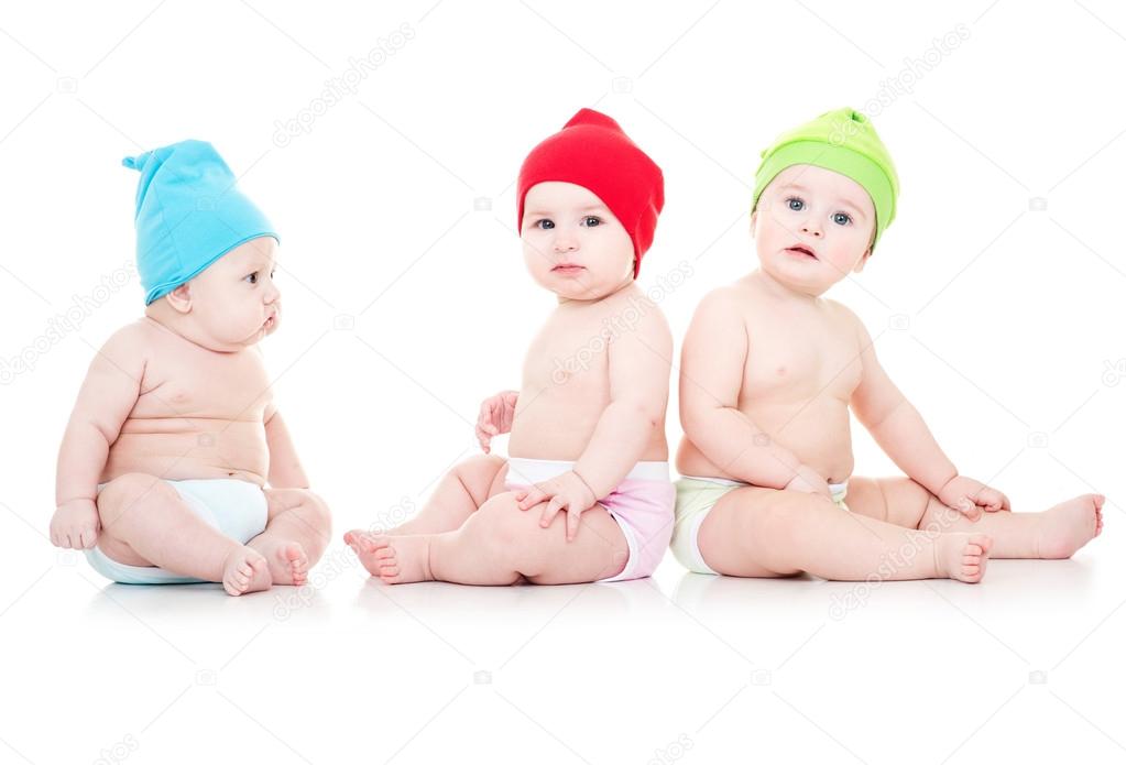 Group of cute babies