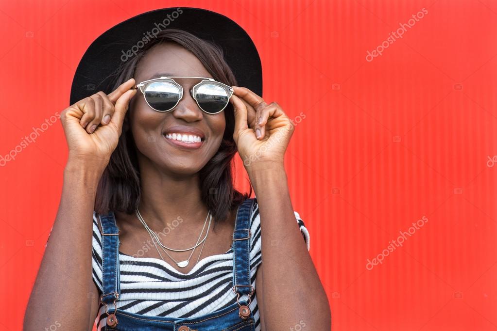 Beautiful smiling african woman — Stock Photo © SvetlanaFedoseeva
