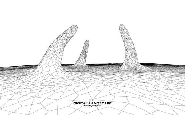 Цифровая ландшафтная сеть — стоковый вектор