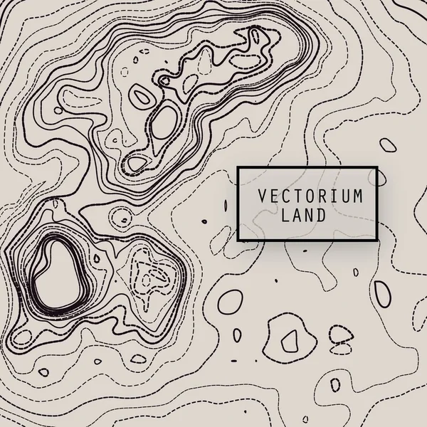 Mapa topográfico vetorial — Vetor de Stock