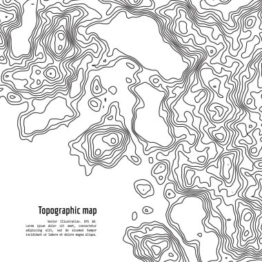 vector topography map clipart