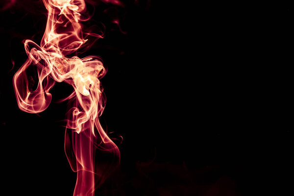 Red Smoke abstract background isolated