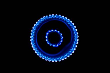 Karanlıkta yanan Gaz brülörlü